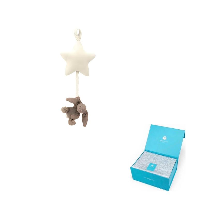 JELLYCAT Soft Series Bonny Rabbit Bell Bunny Bunny Music Box Soothing Bed Bell Beige Doll Plush Doll 28cm High