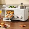 Многофункциональная домашняя электрическая машина для завтрака 4 в 1 Тостер Сковорода Мини-печь Хлебопечка Пиццамейкер Пароварка Кастрюля для варки