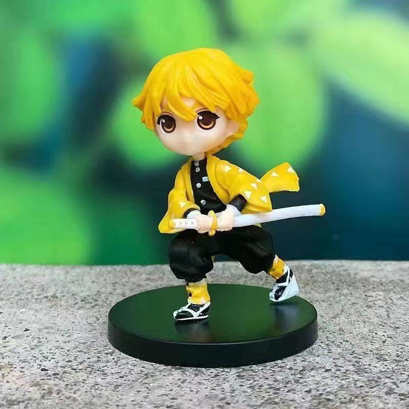 Аниме-фигурка/плюшевая игрушка «Убийца демонов Кимецу Но Яиба» версии Q Тандзиро, Незуко и Зеницу в качестве украшений для приборной панели автомобиля/украшений для рабочего стола в подарок