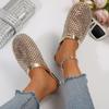 Women Slippers Summer Luxury Brand Slippers Lightweight Round Head Shoes Water Diamond Flat Sandals Slides