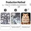 Pearl painting kit hamster painting art handmade diy home decoration painting