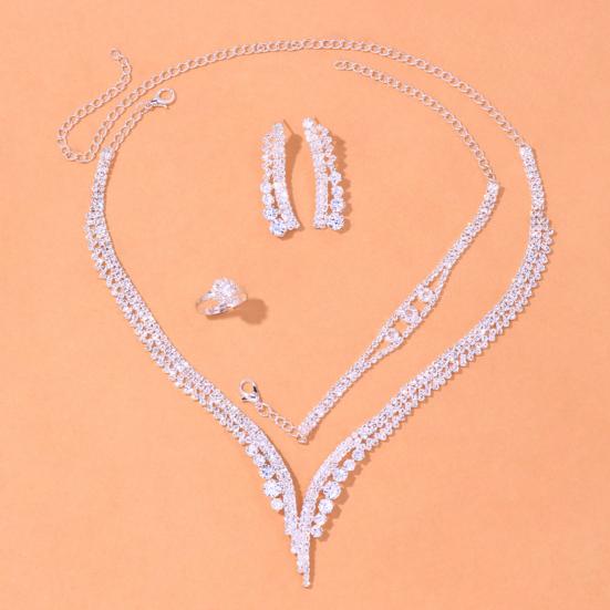 Популярный женский комплект ювелирных изделий, роскошный легкий декоративный комплект