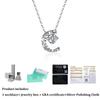 New Real Moissanite Moon Pendant Necklace VVS1 D Color  Pure S925 Sterling Silver Fine Jewelry Gift for Women