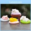 Dog Animal Cat Sleeping Series Toys Figurines Desktop Car Decorations Statues