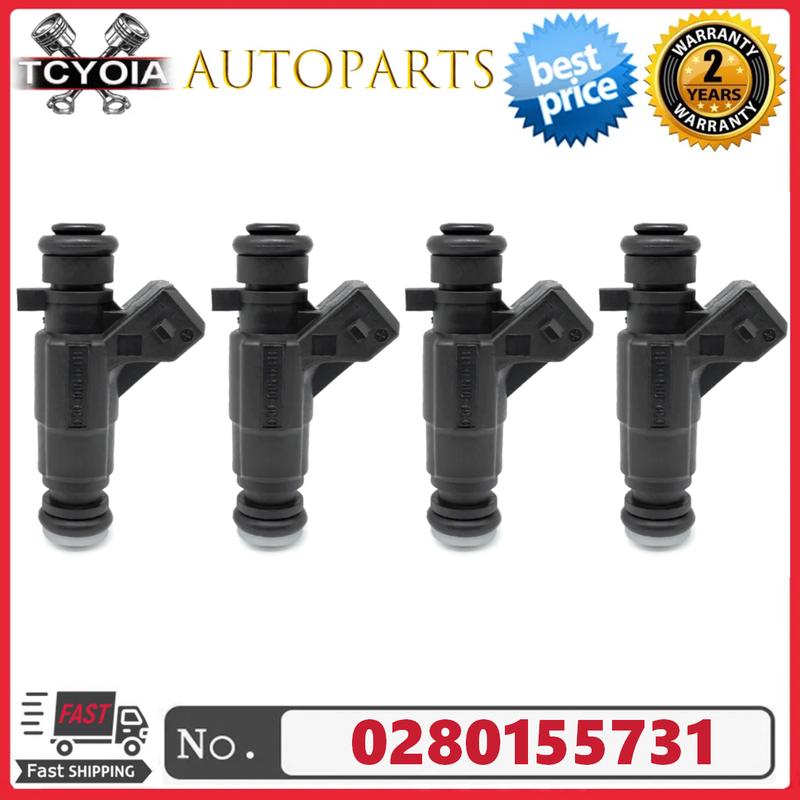 PEIVSO 4pcs 0280155731 030906031E Fuel Injector for Seat&Volkswagen Arosa / Cordoba / Golf / Polo 1.0 1.4