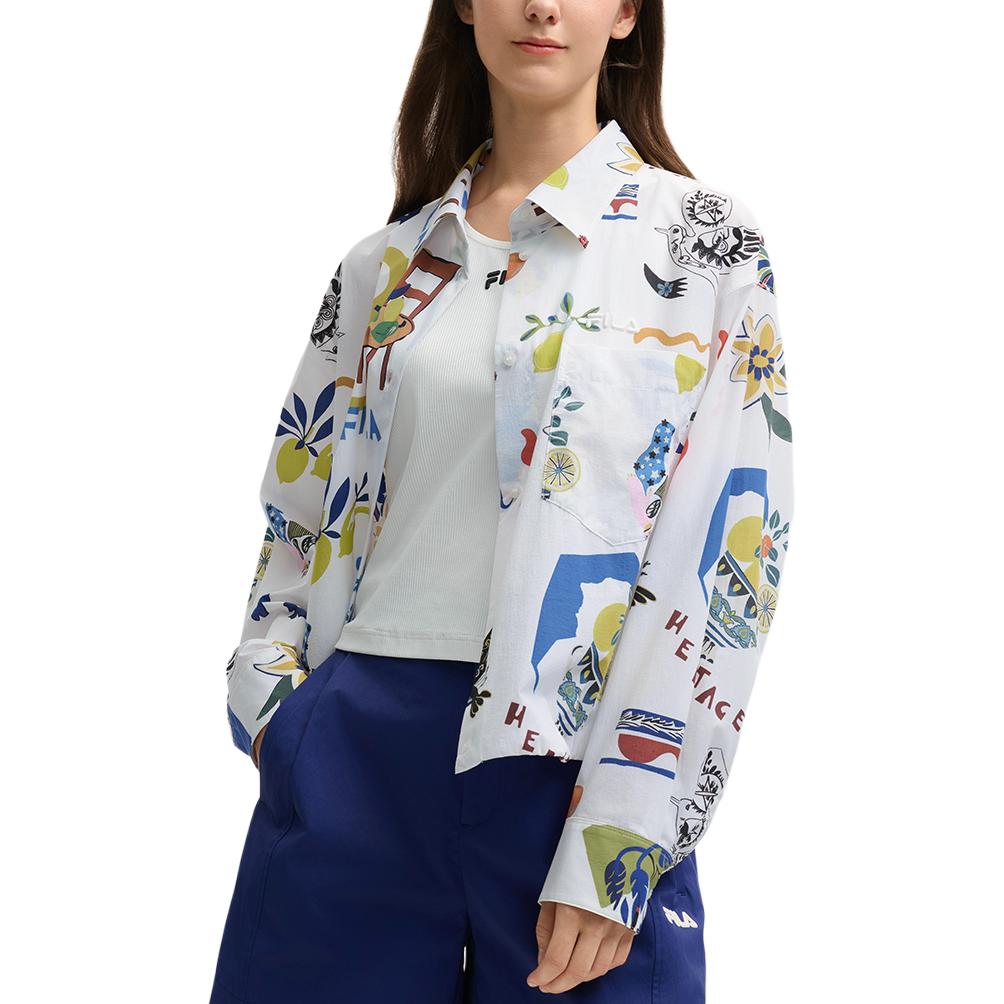 Fila Поло с длинным рукавом в стиле кэжуал Heritage Женские топы F11W528702FZA