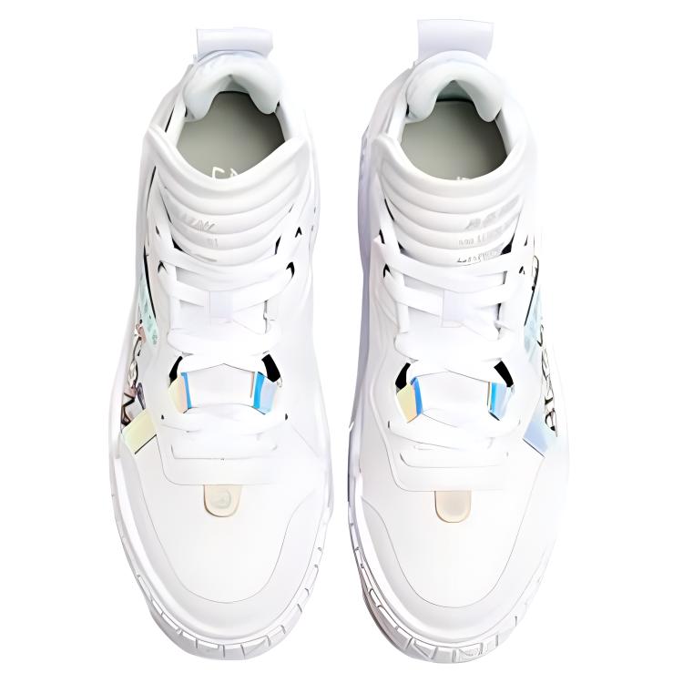 Li Ning 001 Низкие дышащие кеды для скейтборда с защитой от истирания Женские Белые AGCR346-1