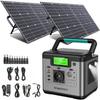 Электростанция Генератор 500 Вт(Пиковая мощность 1000 Вт) SWAREY S500 Pro 518Wh солнечный генератор зарядное устройство Power Bank с 2x 100 Вт солнечными панелями
