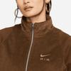 Nike Air Solid Color Corduroy Full-Zip Stand Collar Jacket Women Jacket Brown DQ6929-259