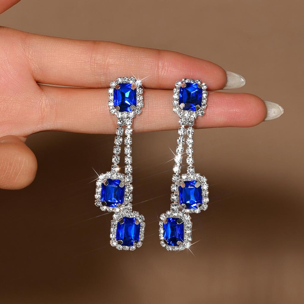 Свадебная корона Головной убор Ожерелье Серьги Три предмета Свадебное платье Корона Свадебные аксессуары Женщины