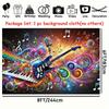 1 piece, musical feast, polyester photo background banner, flagDJH