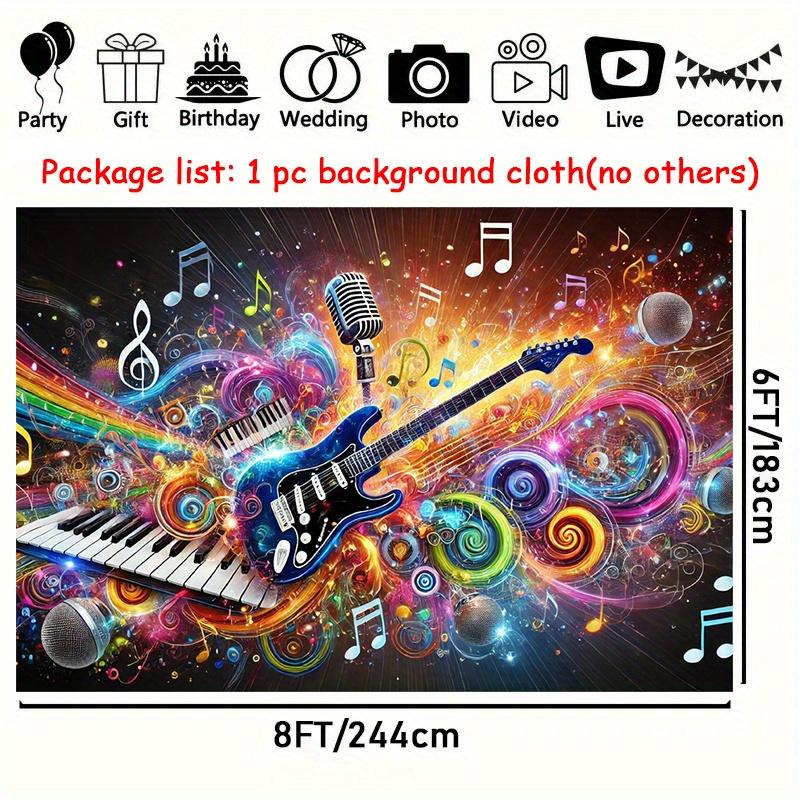 1 piece, musical feast, polyester photo background banner, flagDJH