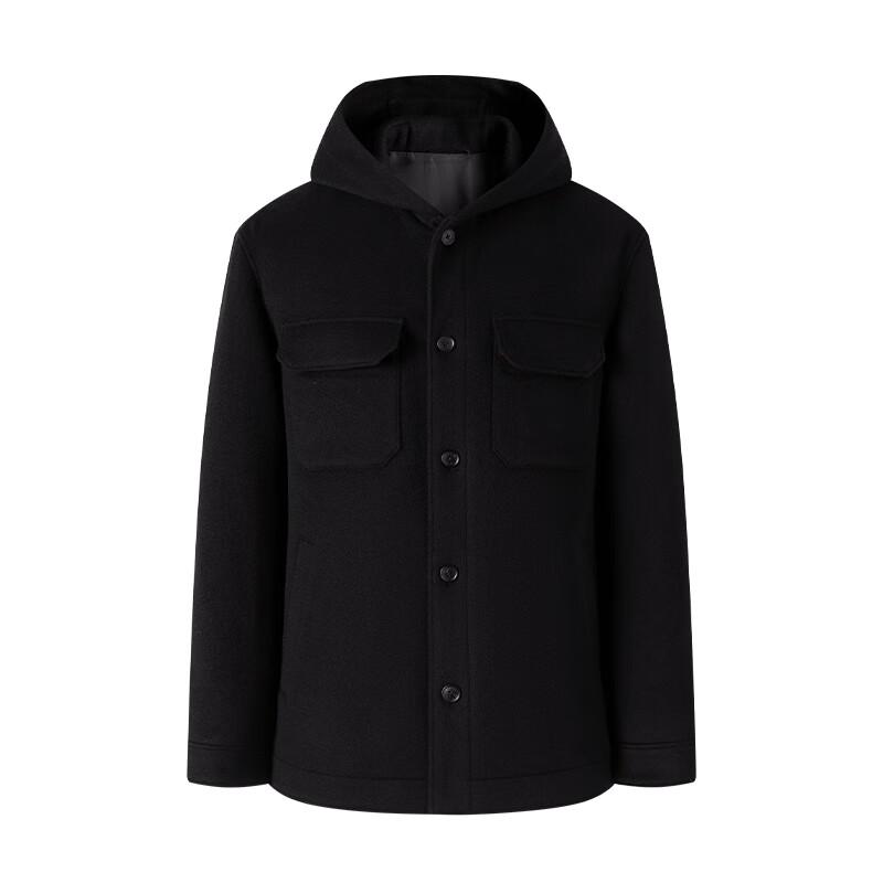 Navigare Men's Winter Hooded Wool Coat
