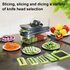 Vegetable Chopper 14-in-1 Kit Stainless Steel Onion Chopper with Container Veggie Cutter Kitchen Essential