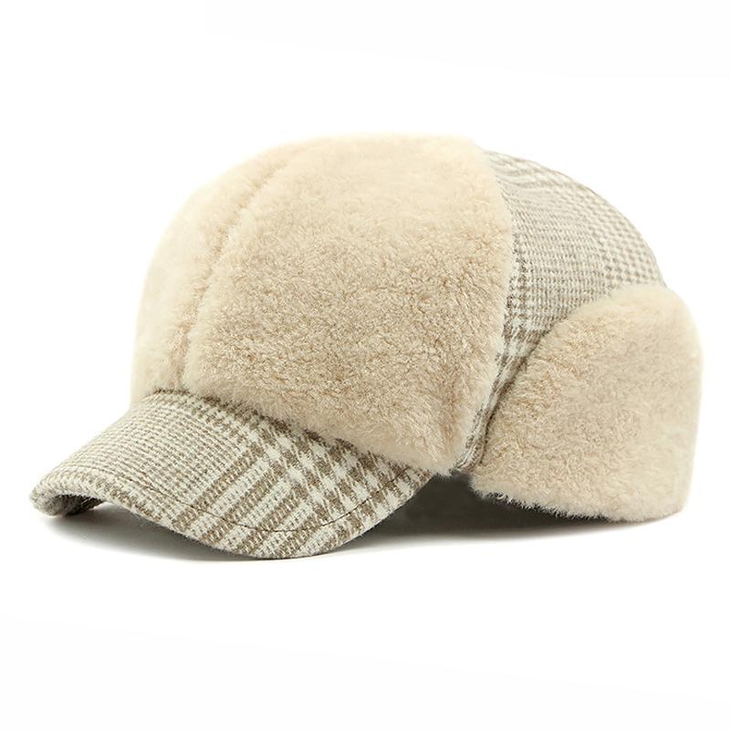 Осенне-зимняя шапка женская толстая теплая кепка плюшевая бейсболка кепка художника