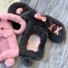 Милый маленький дьяволенок Плюшевый держатель для карт для студентов Кампуса Фото ID Автобусная карта Подвеска-дисплей Карманный защитник карт Аксессуары