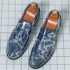 Luxury Designer New Men's Tassel Snakeskin Patent Leather Casual Driving Shoes Formal Wedding Dress Homecoming Zapatos Hombre