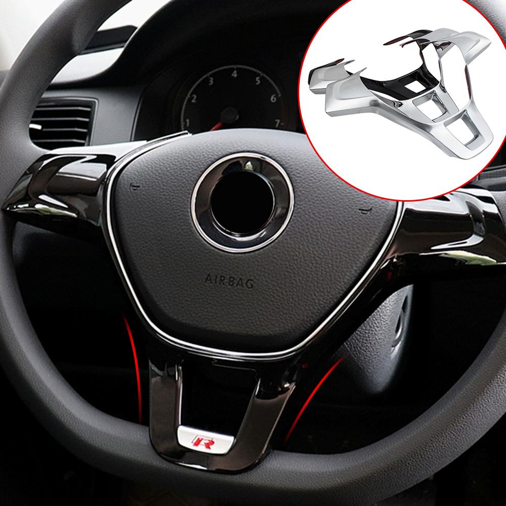 Накладка на руль автомобиля, наклейка для Volkswagen VW Golf 7 GTI MK7 POLO 2014 2015 Jetta MK6 2015 2016, аксессуары для интерьера