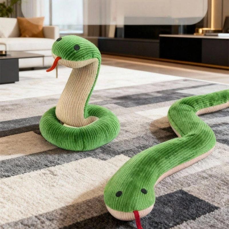 Интерактивная игрушка-змея для кошек с кошачьей мятой, шуршащая, плюшевая, жевательная игрушка для котят для чистки зубов
