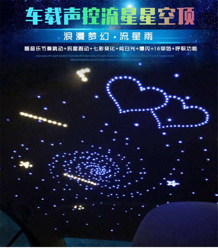 16 Вт RGBW Bluetooth APP RF Управление Звуком Оптоволоконный Звездный Потолок Метеор Световой Комплект