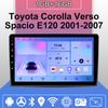 Автомобильное радио Android Auto Carplay для Toyota Corolla Verso Spacio E120 2001-2007, мультимедийный проигрыватель, головное устройство, стерео, GPS-навигация, BT WIFI 1+16 ГБ