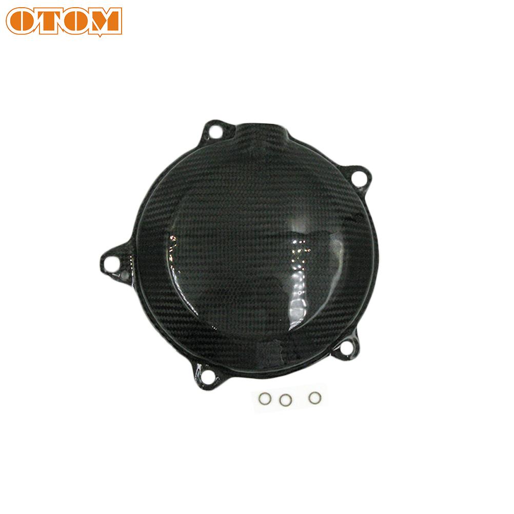 OTOM Motorcycle Ignition Clutch Cover Guard Protector For KTM EXC XCF SXF XCW 450 500 Carbon Fiber Engine Magneto Stator Cover