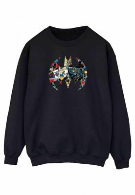 Женская/дамская толстовка с логотипом комикса «Бэтмен»