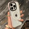 Роскошный прозрачный чехол-бампер с магнитами Magsafe для iPhone 17 14 15 16 17 Pro Max, поддержка беспроводной зарядки