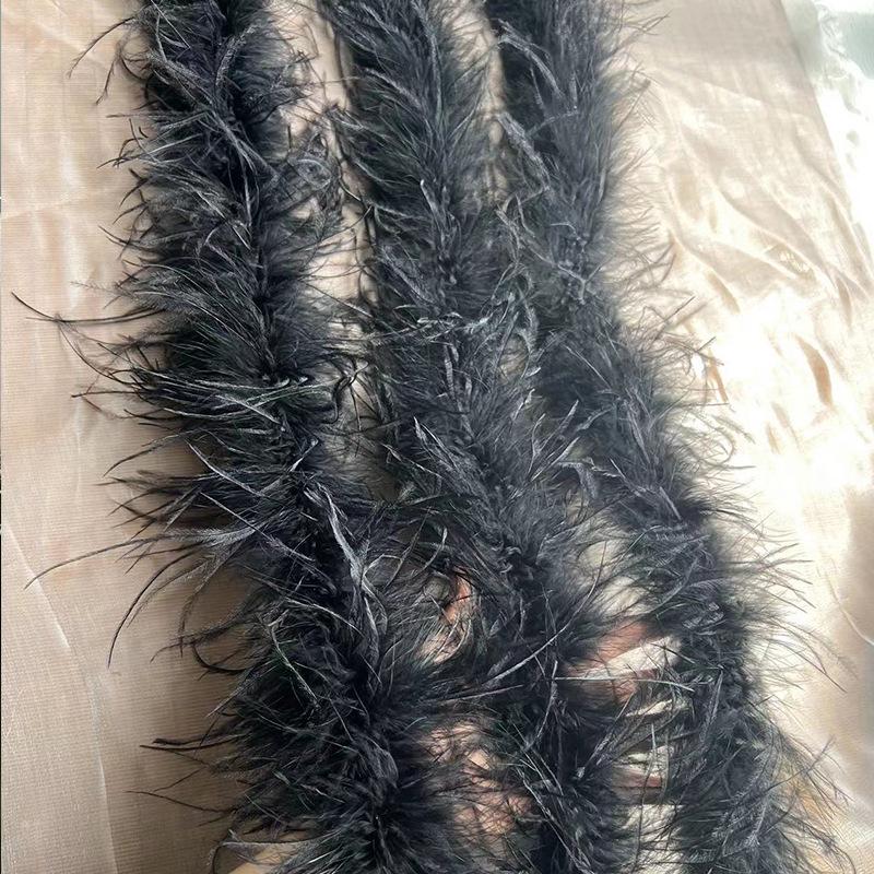 Ostrich Feather Strips and Headdresses: Perfect for Evening Gowns, Wedding Dresses, and Clothing Decoration