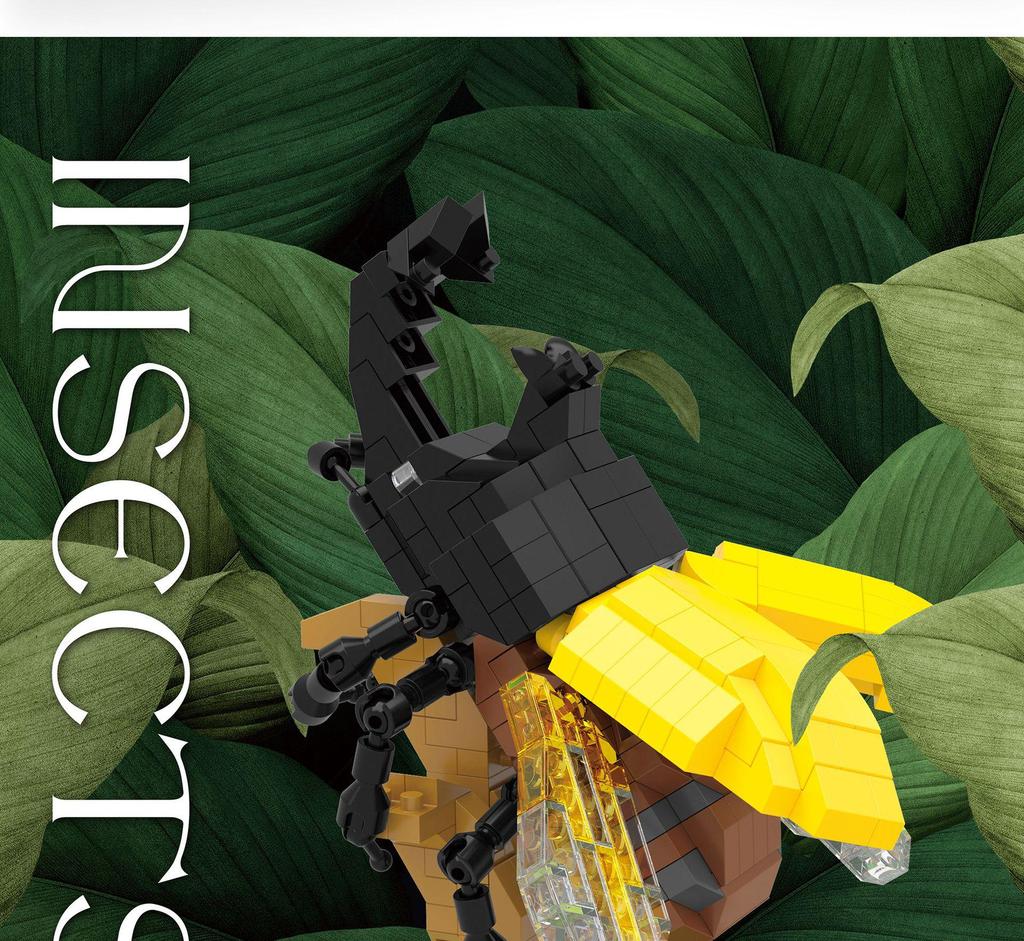 Набор конструктора Zhiying: Фигурки Панды, Насекомых, Птиц, Морских существ, Осьминога и Орла.