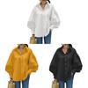 Womens Casual Shirt With Lantern Sleeves And Splicing For Office Wear And Spring