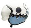 Snoopy Charlie Brown Open Face Jet Helmet with UV Shield & (Blue)