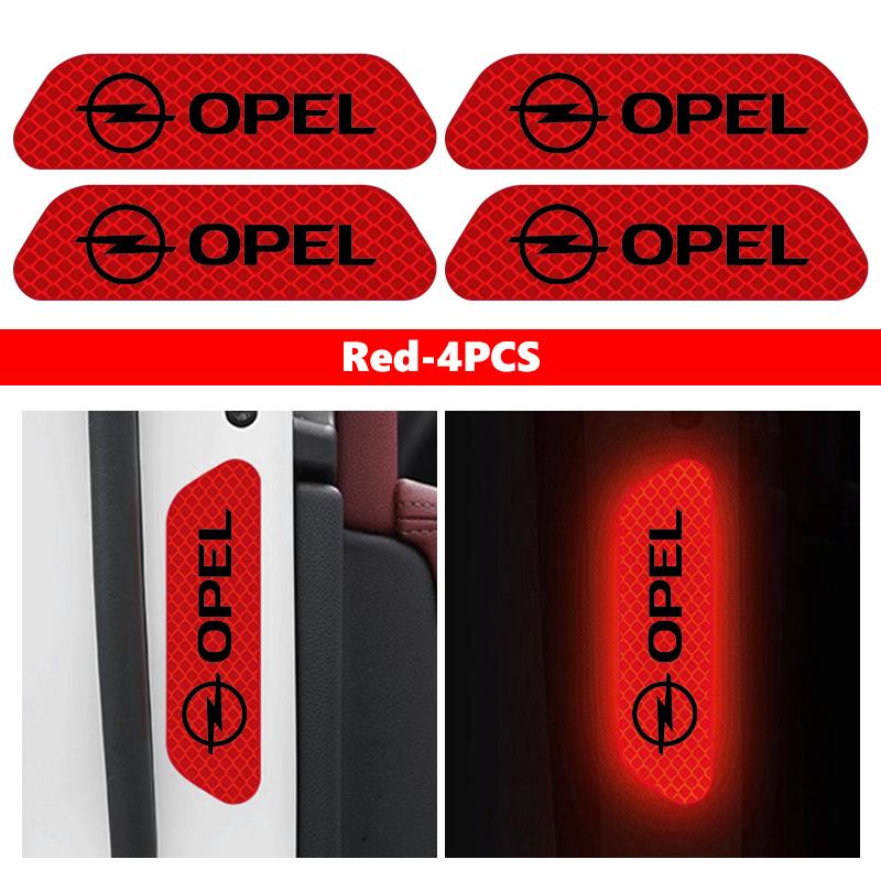 For Opel Car Door Sticker Safety Warning Reflector Tape Decal Auto Accessories ADAM ASTRA J K CORSA E INSIGNIA MOKKA VIVA Meriva