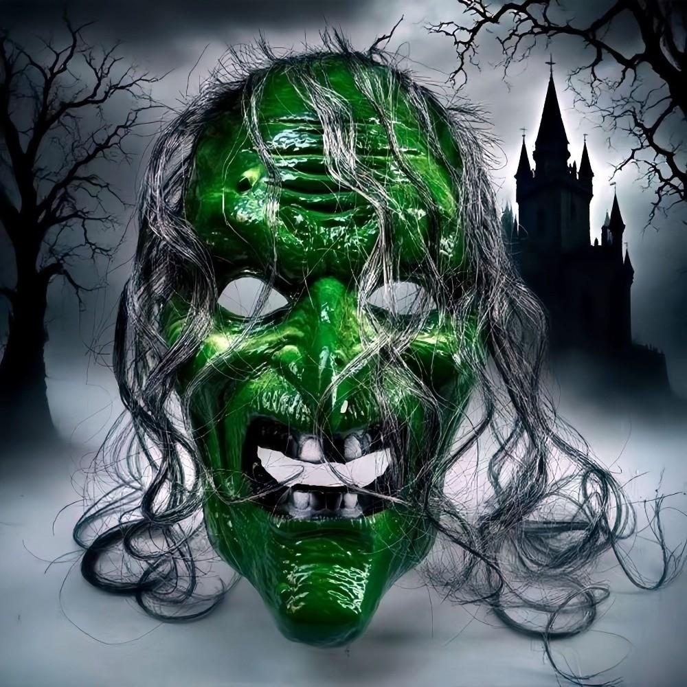Creativity Scary Witch Mask Spooky Terrifying Cosplay Mask Full Face Mask Carnival Party