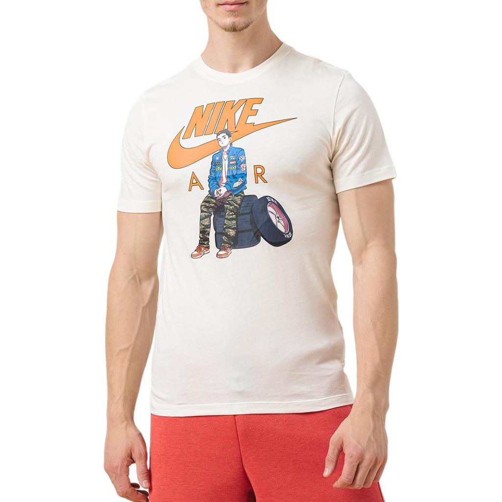 Nike Character Print Crew Neck Short Sleeve T-Shirt Men Tops Light-Ivory FD1333-110