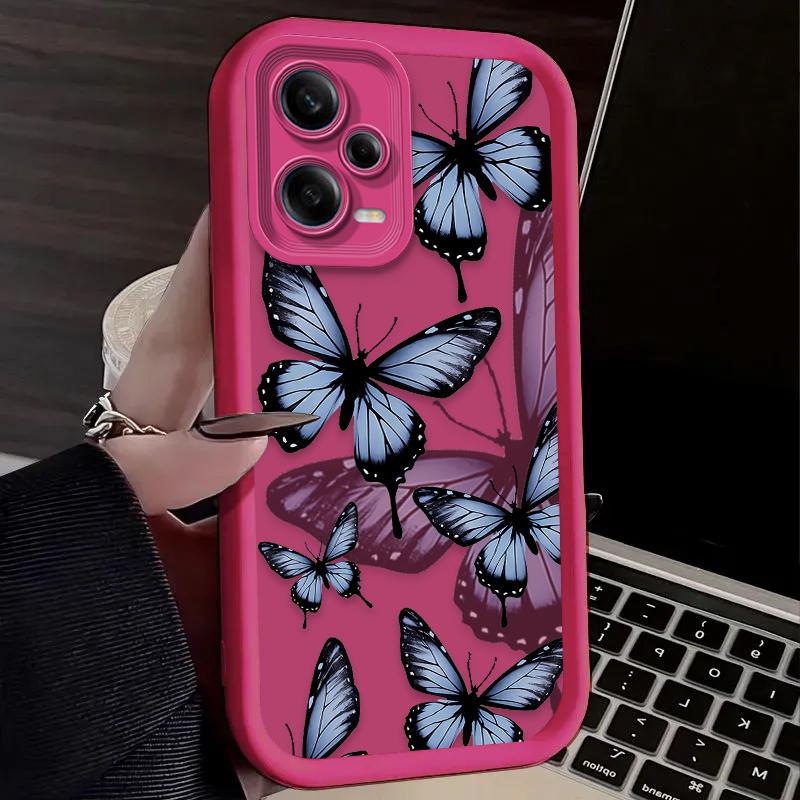 Retro Butterfly Phone Case For IPhone 16 13 15 11 12 14 17 Pro Max Case 17 Air 15 Plus Shockproof Cover Silicone Soft Fundas