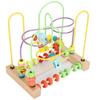 Wooden Bead Maze Activity Cube Fruits Slide Abacus Toddler Roller Coaster Educational Toy L