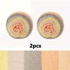 2pcs Rainbow Cotton Yarn Colorful Long Section Dyed Flower Color Yarn Hand-woven Production Sweater Scarf Blanket Cushion Yarn Ball