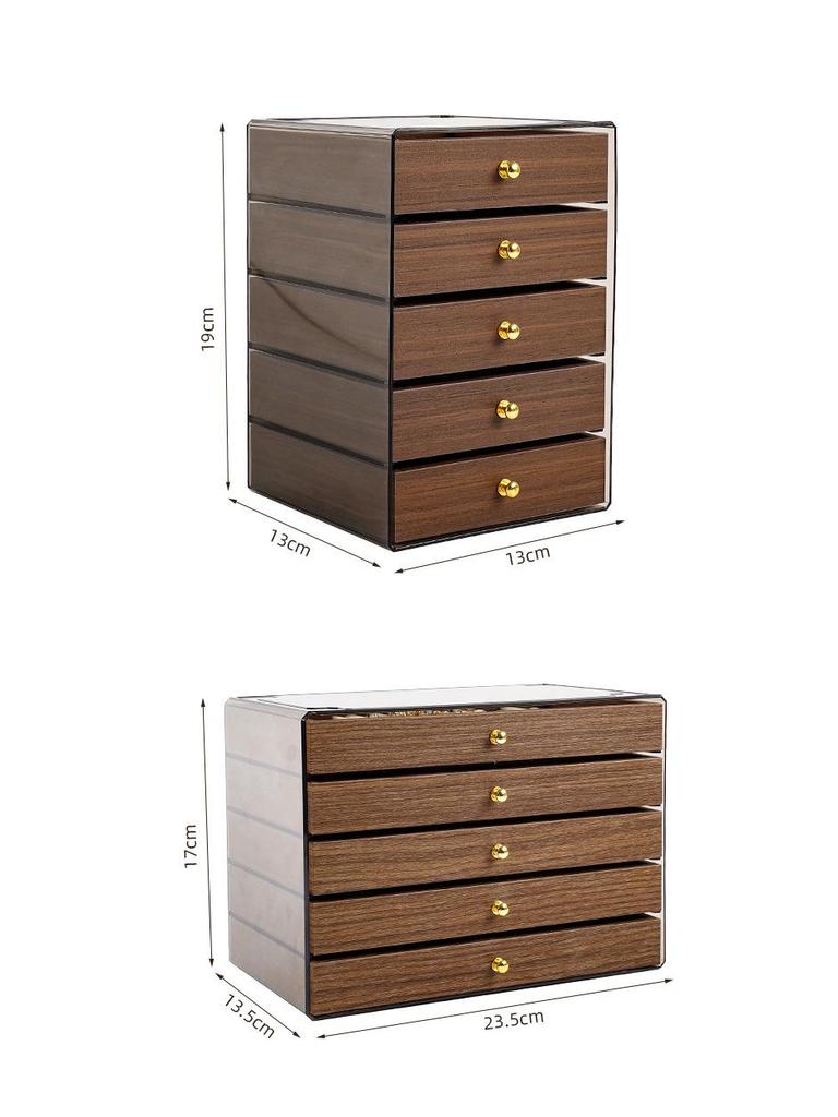 Пятислойная шкатулка из грецкого ореха для серег, ожерелий и браслетов - Большая вместимость