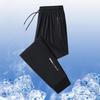 Мужские быстросохнущие эластичные спортивные брюки Ice Silk - свободные, большие прямые летние повседневные брюки