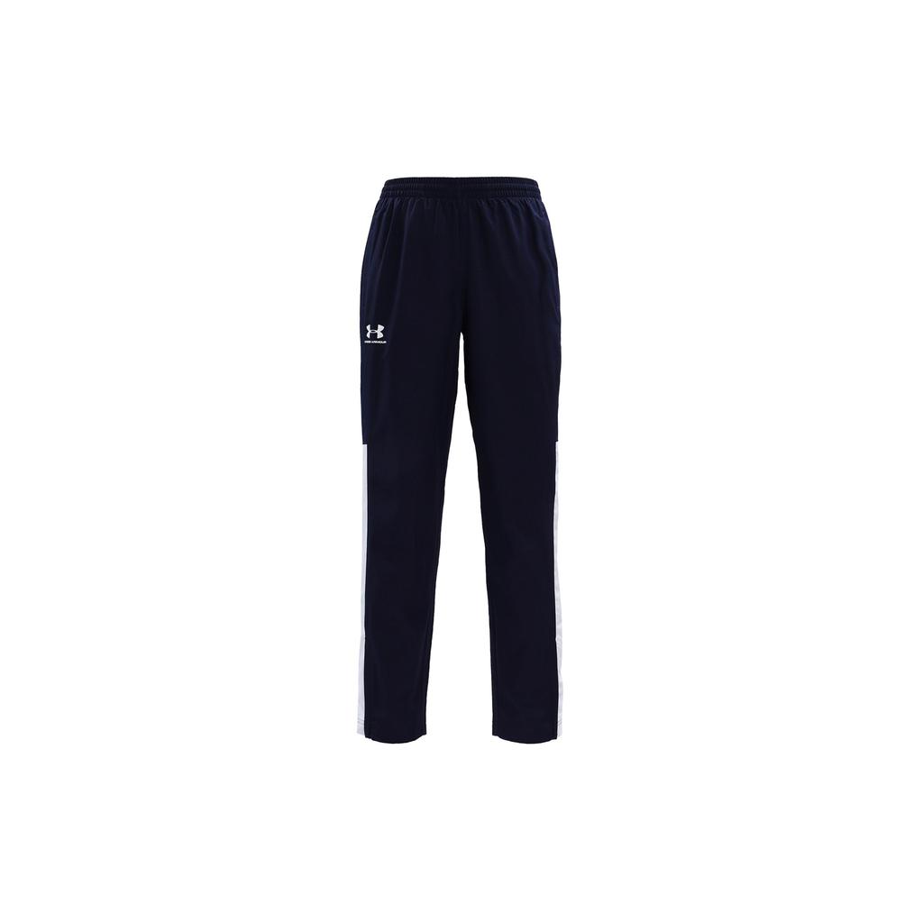 Under Armour Мужские брюки Woven Series Retro Sports Color Block с принтом логотипа, свободный крой, трикотажные брюки, темно-синие 1352031-410