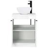 Bathroom Furniture Set High Gloss White Engineered Wood