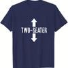 Two-Seater Arrow Text T-Shirt,Soft Breathable & Fade-Resistant, Classic Fit for Daily Casual Wear
