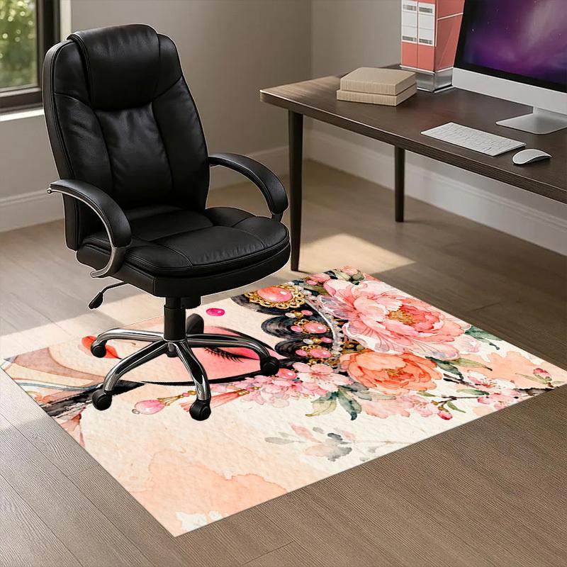 Flower Traditional Pattern Area Rug, Office Carpet Indoor Outdoor Entrance Doormat, Non-Slip Soft And Comfortable, Living Room, c122061