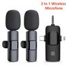 Mini Lavalier Microphone Portable Audio Video Recording Mini Lapel Mic Wireless Microfone for IPhone TypeC Ipad Game Phone