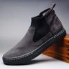 Модные мужские замшевые ботинки Весенняя мода повседневные мужские ботинки челси мужские мужские туфли замшевые кожаные ботинки для мотоциклистов