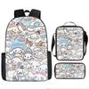 Kuromi Schoolbag Elementary and Middle School Student Backpack Large Capacity Casual Lightweight Backpack Cartoon Shoulder Bag Pencil Case Pen Bag  30