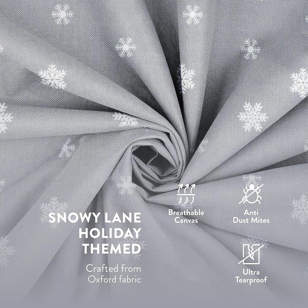 Оксфордская водонепроницаемая и пыленепроницаемая сумка для хранения рождественской елки Рождественский декор Венок для хранения Сумка для организации дома Серая снежинка