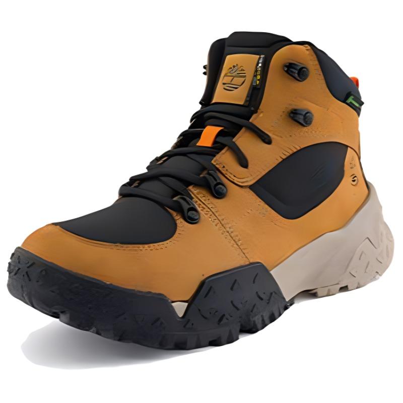 Timberland Motion Scramble Round Toe Shock Absorbing Slip Resistant Durable Mid Top Hiking Shoes Men Hiking Shoes Wheat A68Q8