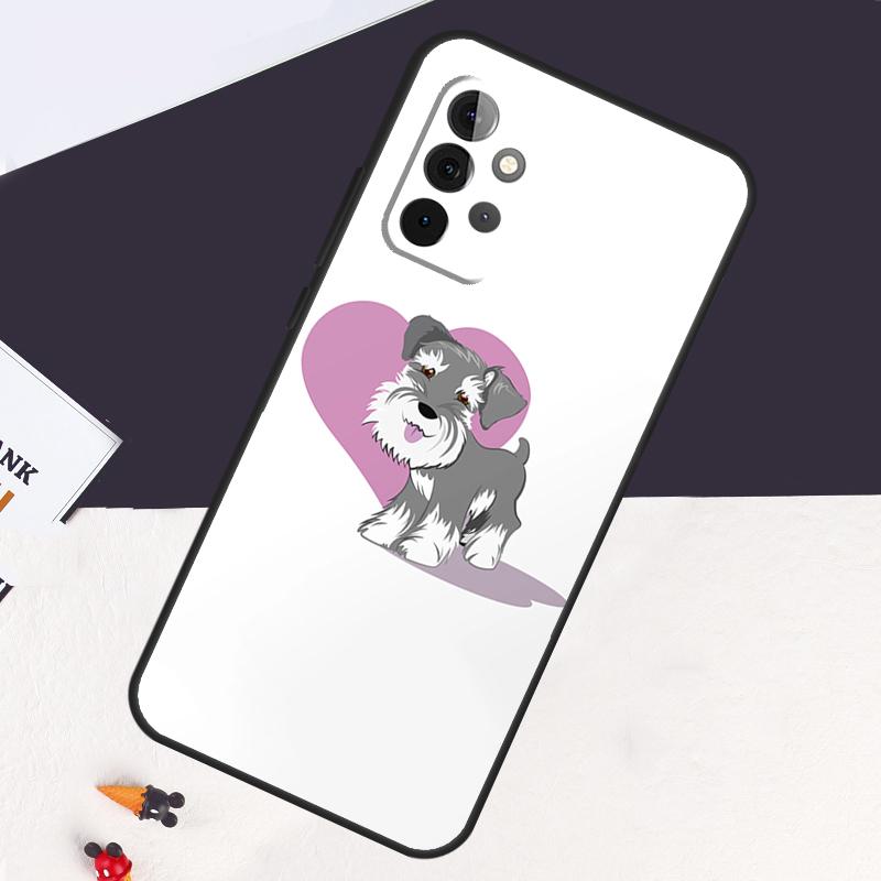 Чехол для щенка шнауцера для Samsung Galaxy A53 A15 A22 A52 A32 A54 A14 A16 A26 A36 A56 A55 A35 A05 A06 A33 A13